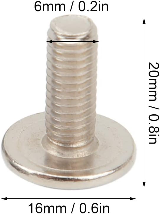 M6-Unterlegscheiben-Mutter-Schraubensatz, 16-Set Kotflügelbolzen-Unterlegscheiben-Mutter-Schraubensa