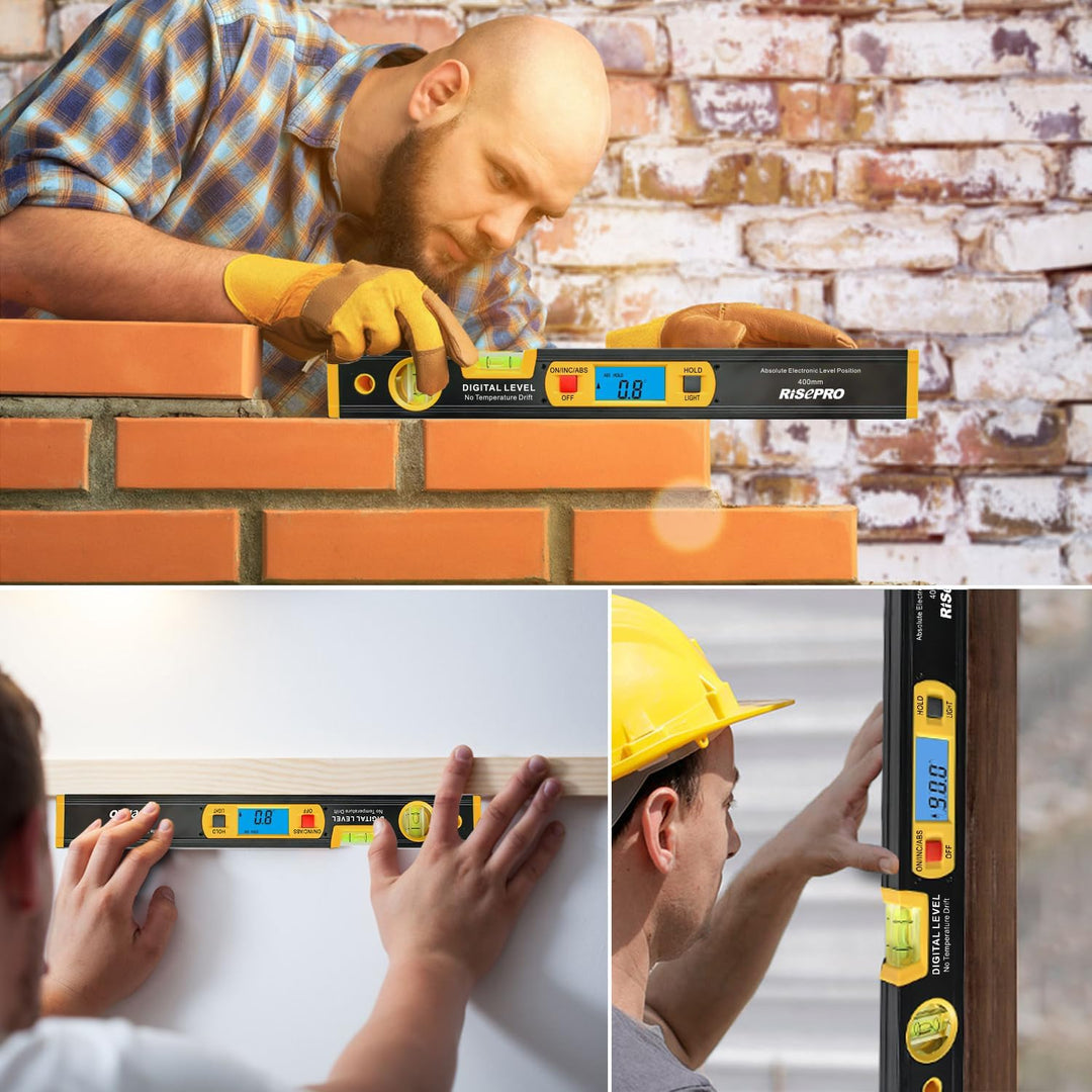 Neigungsmesser, RISEPRO Digitale Neigungsmesser Winkel Finder Gauge Spirit Level aufrecht Magnet 360