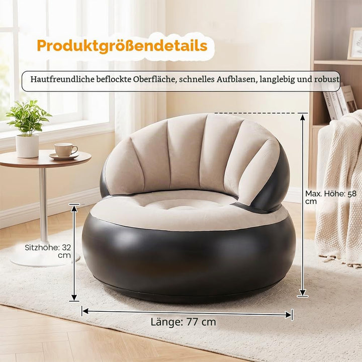 Aufblasbares Sofa, Wasserdichtes Luftsofa Aufblasbares, Aufblasbarer Sessel, Sessel, Sofa und Couch