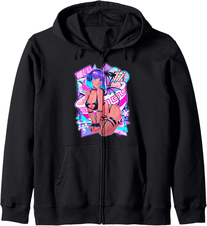 Sexy Anime Mädchen Japanisch Sexy Dämon Mädchen Cosplay Kapuzenjacke
