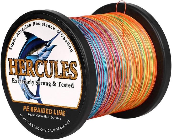 HERCULES Super Cast 100m - 2000m Yards Geflochtene Angelschnur 10lb - 300lb Test für Salzwasser Süss