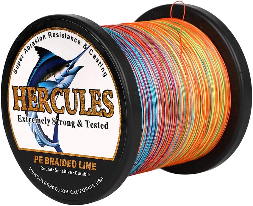 HERCULES Super Cast 100m - 2000m Yards Geflochtene Angelschnur 10lb - 300lb Test für Salzwasser Süss