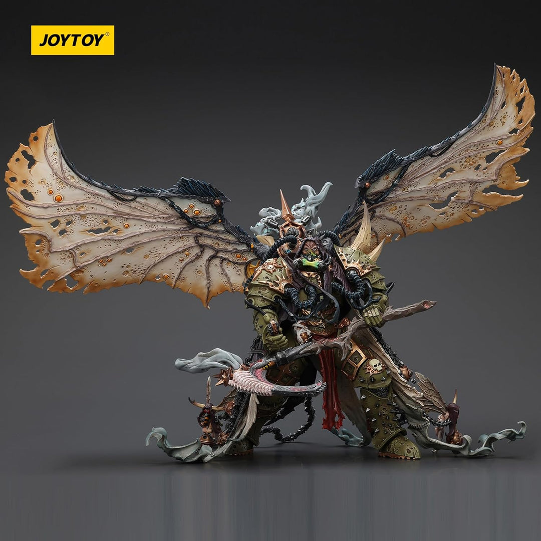 JOYTOY Warhammer 40k Mortarion，Daemon Primarch of Nurgle with Ancient Weapons‘The Lantern' and ‘Sile