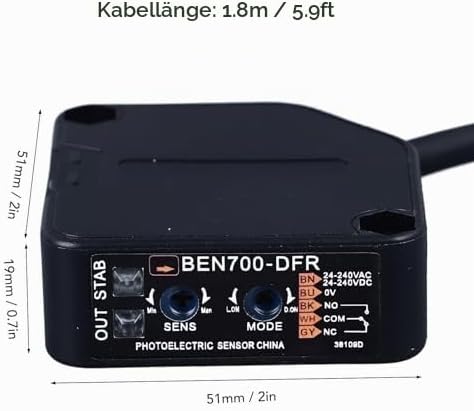 Fotoelektrischer Schalter – Fotoelektrischer Strahlsensor, Dämmerungssensor, Hochpräziser Infrarot N