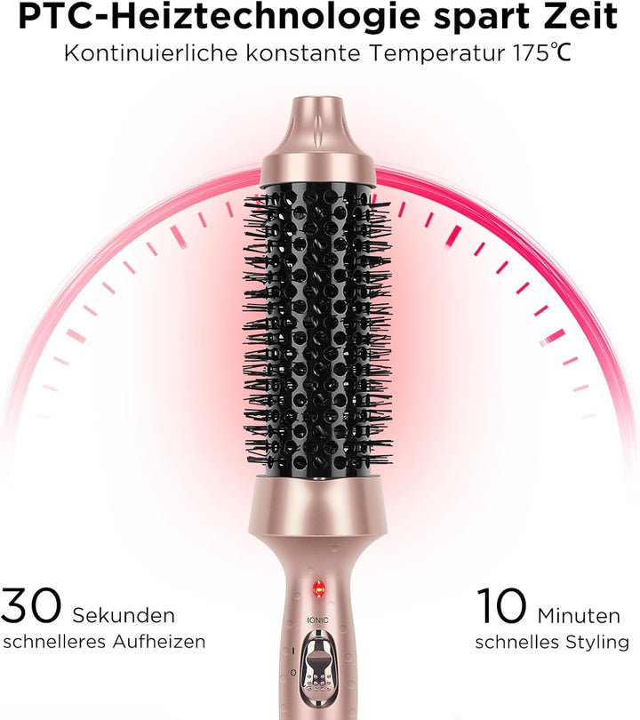 PARWIN PRO BEAUTY Thermal Brush Lockenbürste 40mm mit Heizung Keramik Turmalin Glätteisen Lockenstab