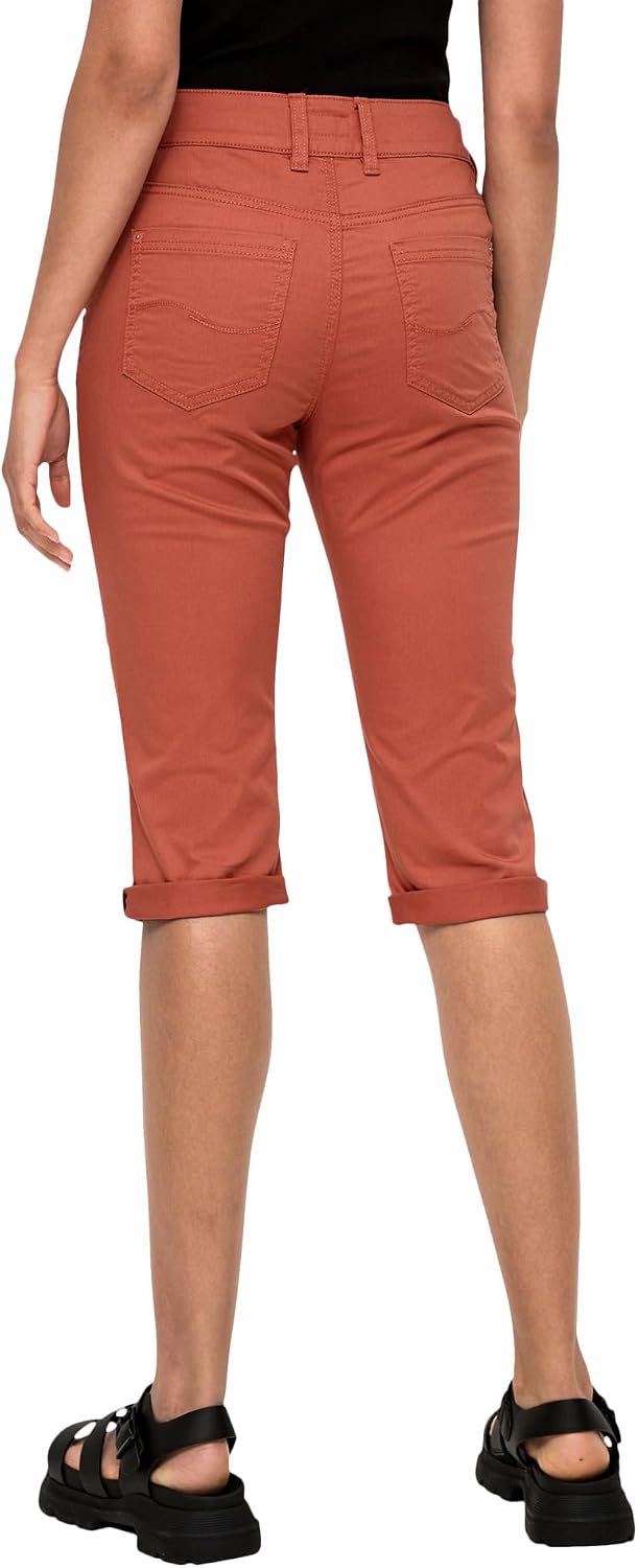 QS Slim: Capri aus Baumwollsatin 32 Orange, 32 Orange