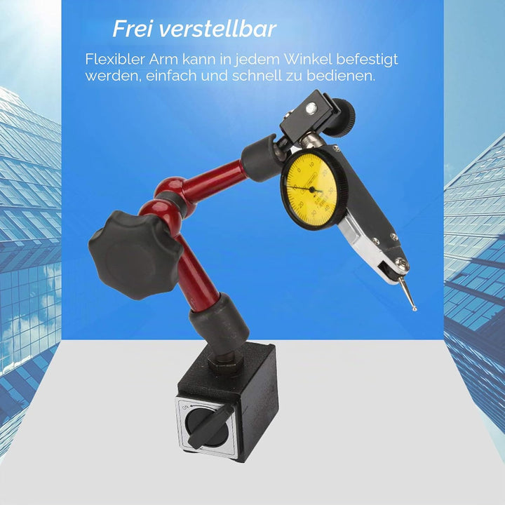 Messuhr mit Magnethalter 0~0,8 mm Magnet-Messstativ mit Messuhr Metall Flexible Starke Magnetische S