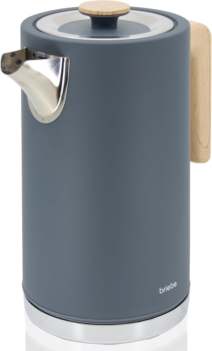 briebe Nordic Set Toaster 2 Scheiben Breite Schlitze mit Brötchenaufsatz, 6 Toast Stufen + Wasserkoc