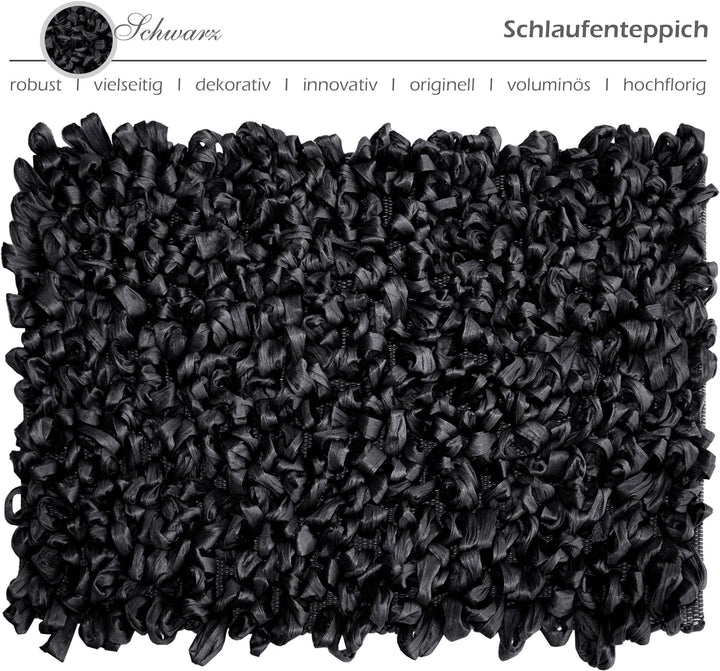 Lashuma Badteppiche für Fussbodenheizung Farbe: Schwarz kleine Badmatte Grösse: 50x70 cm 50x70 cm Sc