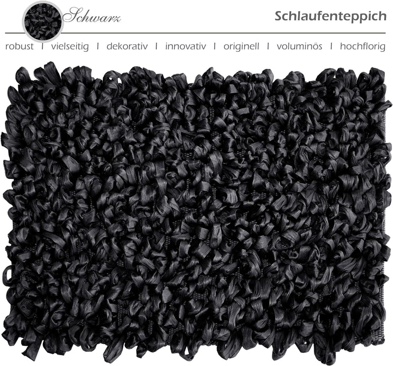 Lashuma Badteppiche für Fussbodenheizung Farbe: Schwarz kleine Badmatte Grösse: 50x70 cm 50x70 cm Sc
