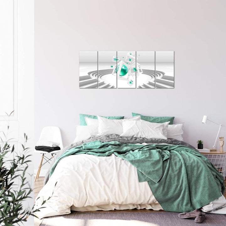 Runa Art Bild 3D Abstrakt Wandbilder auf Vlies Leinwand 5 Teilig Wanddekoration Wohnzimmer 010956a 1