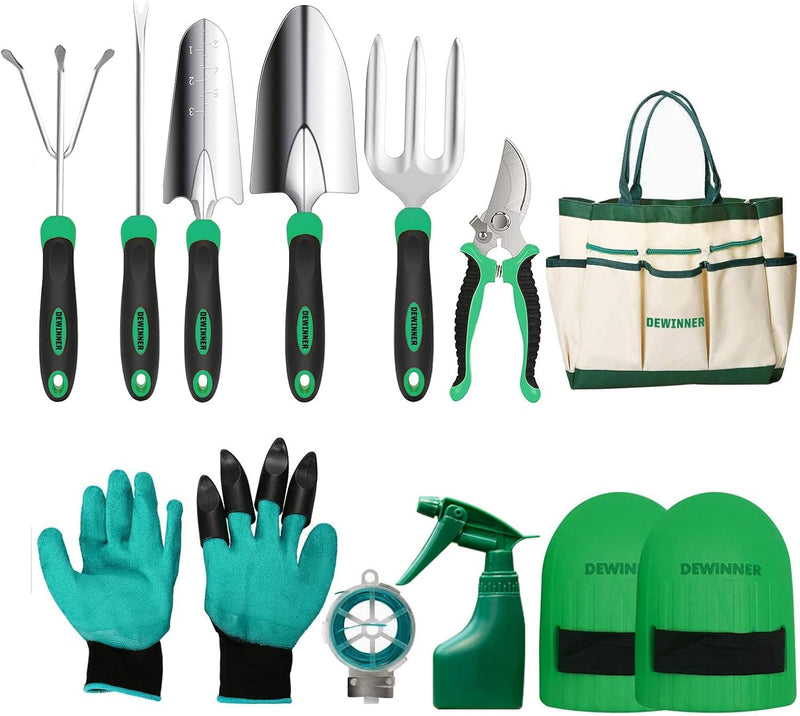 DEWINNER Gartenwerkzeug-Set, Handwerkzeug-Geschenkset, Aussentür, Garten, Umpflanzen, Gabel für Gärt