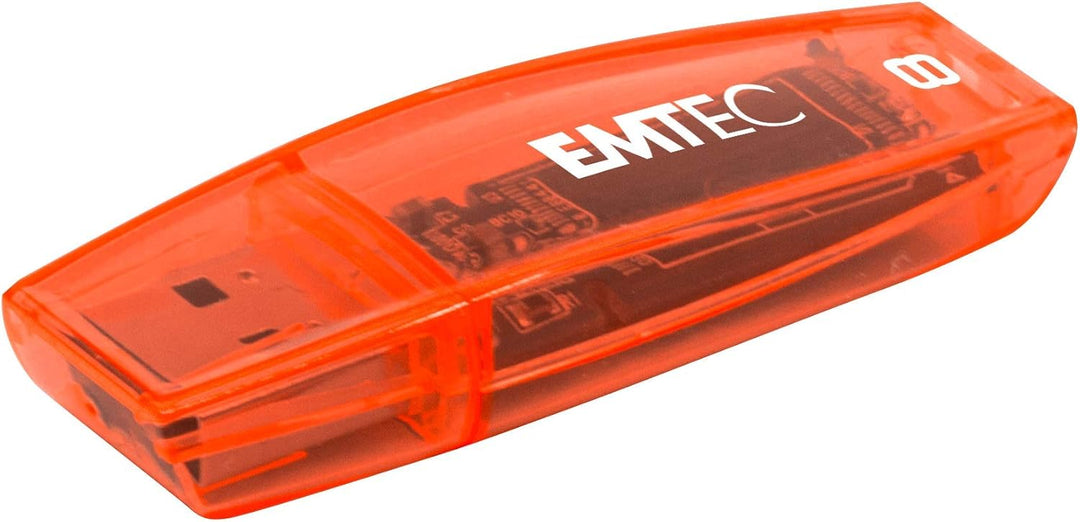 EMTEC USB-Stick 2.0 C410, Flash-Laufwerk, 8 GB, Lesegeschwindigkeit 5 MB/S, Schreiben 15 MB/S, kompa