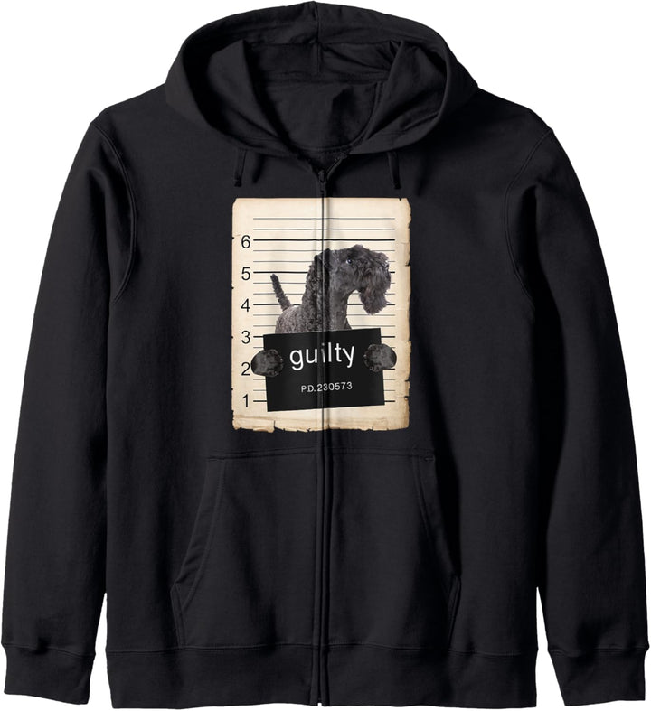 Kerry Blue Terrier Dog mug shot bad dog Kapuzenjacke