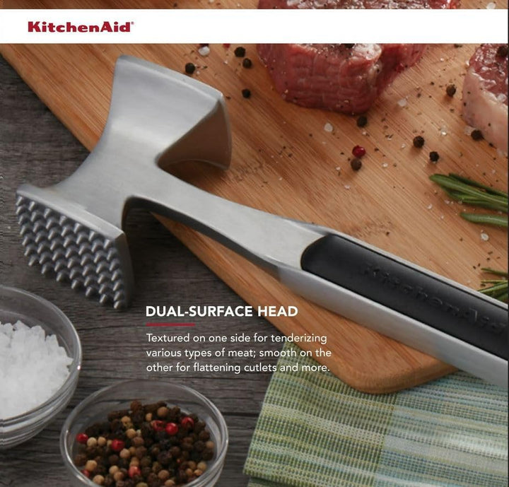 KitchenAid KO119OHOBA Gourmet Meat Tenderizer, 9.45-Inch, Black
