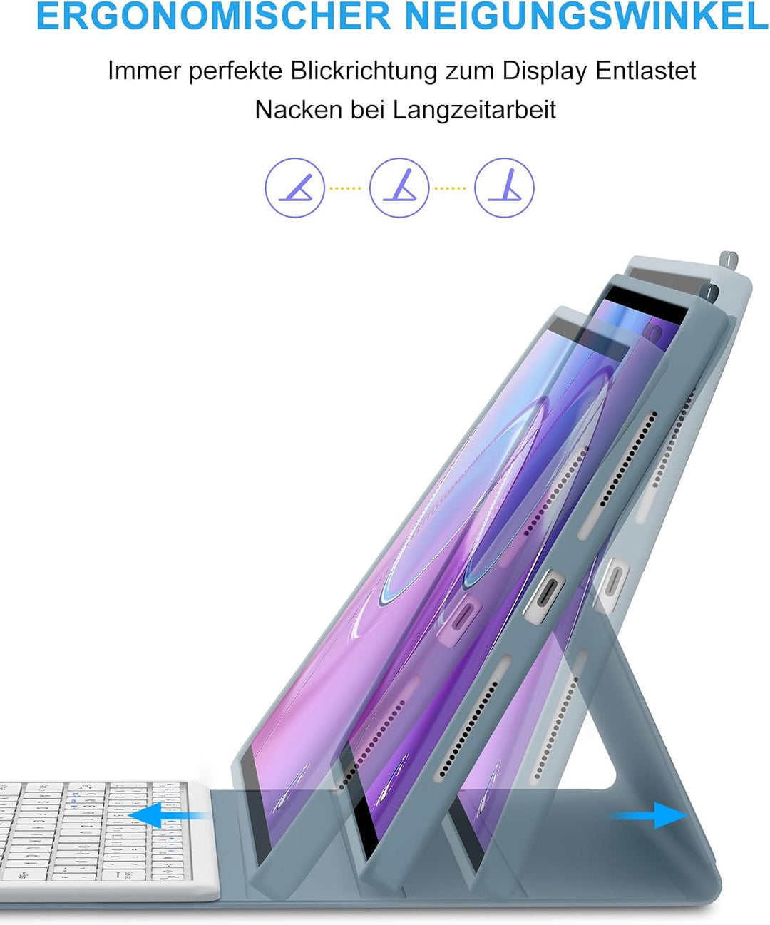 Für Idea Tab Pro Gen 2 13" Tastaturhülle mit Touchpad QWERTZ | Für Lenovo Idea Tab Pro Gen 2 Tastatu