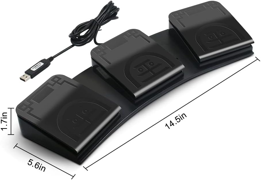 Fusspedal PC USB Triple Foot Switch Programmable Computer Tastatur Shortcut Key Customized Combinati