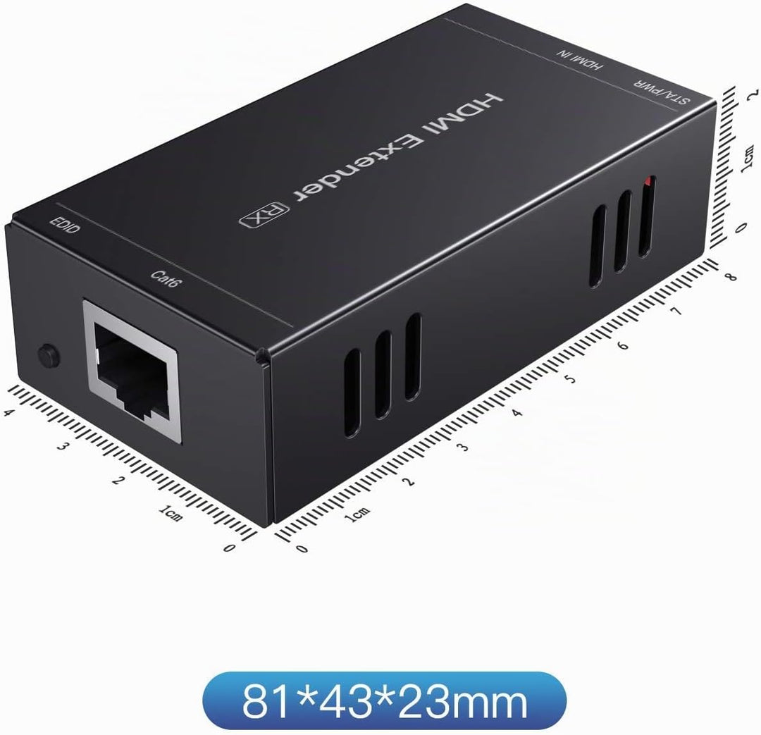 PWAYTEK HDMI Extender 1080p@60Hz, 3D, über Single Cat5e/Cat6/Cat 7 Kabel Full HD unkomprimiert Übert
