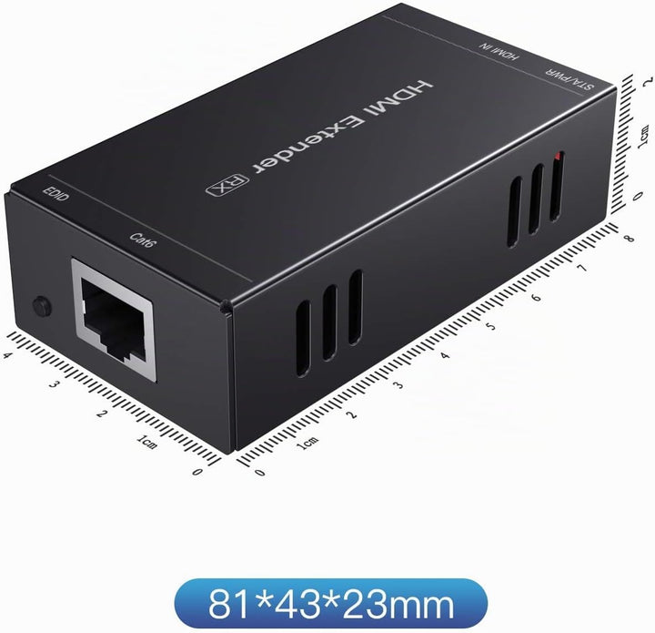 PWAYTEK HDMI Extender 1080p@60Hz, 3D, über Single Cat5e/Cat6/Cat 7 Kabel Full HD unkomprimiert Übert