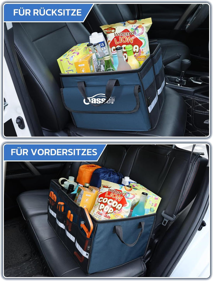 Oasser Kofferraumtasche Kofferraum Organizer mit Deckel Autobox Auto Box Tasche Wasserdicht Rutschfe