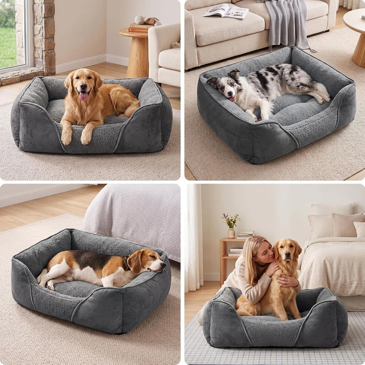 FURTIME Hundebett Mittelgrosse Hunde, Hundebett Waschbar Flauschig Hundekorb, Anti-Angst Hundebetten