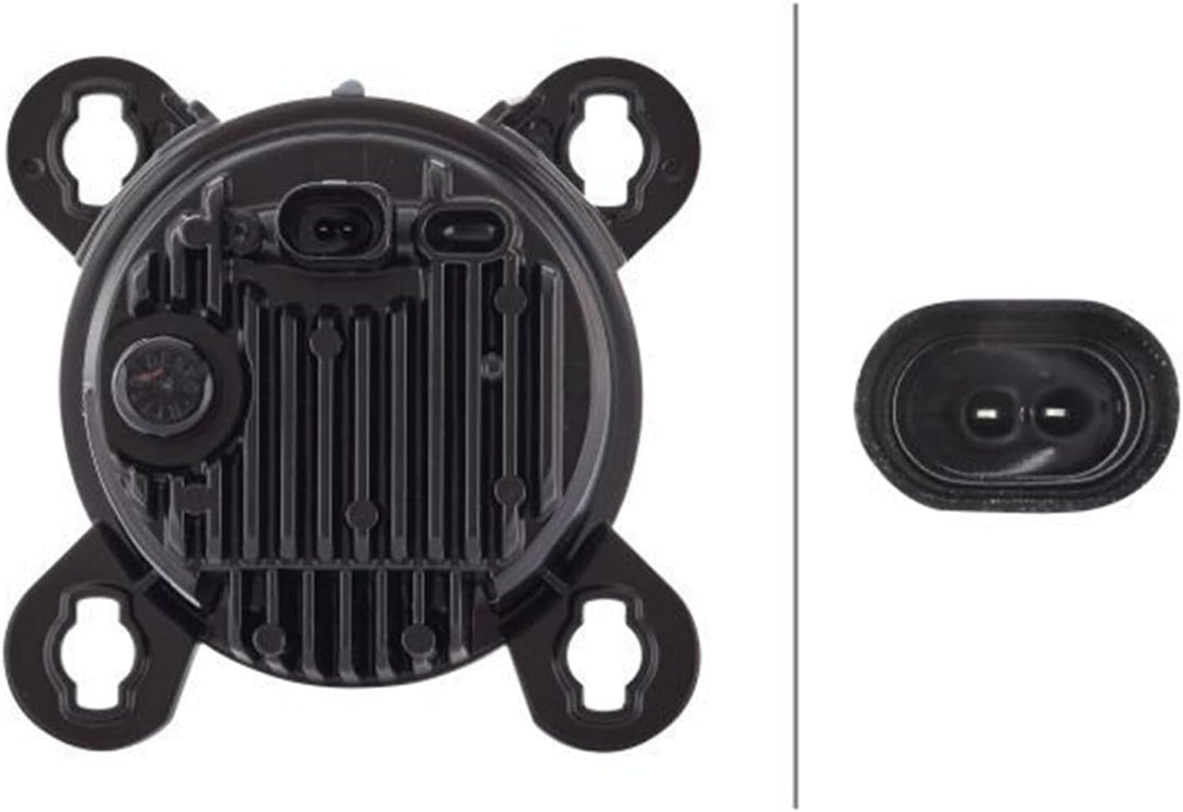 HELLA - LED-Hauptscheinwerfer - 90mm Essential R80 - 24/12V - rund - Einbau - Stecker: DEUTSCH Steck