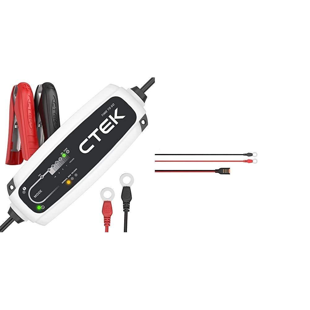 CTEK CT5 Time to Go - Vollautomatisches Batterieladegerät mit Coutdown-Display (Grundladung, Erhaltu
