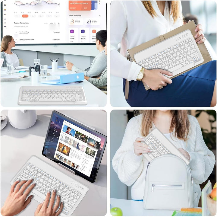 AVNICUD Bluetooth Tastatur Tablet für iPad Air 13/Pro 12.9, QWERTZ Layout | Kabellose Bluetooth Keyb