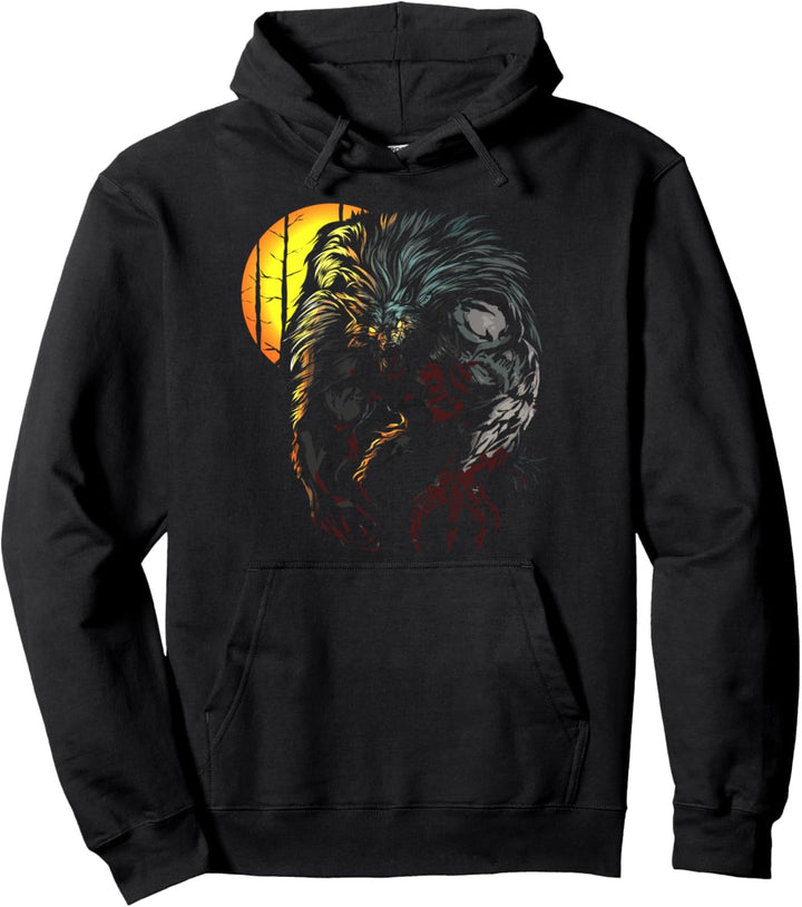 Werwolf Vollmond Lycan Mythologie Easy Halloween Kostüm Pullover Hoodie