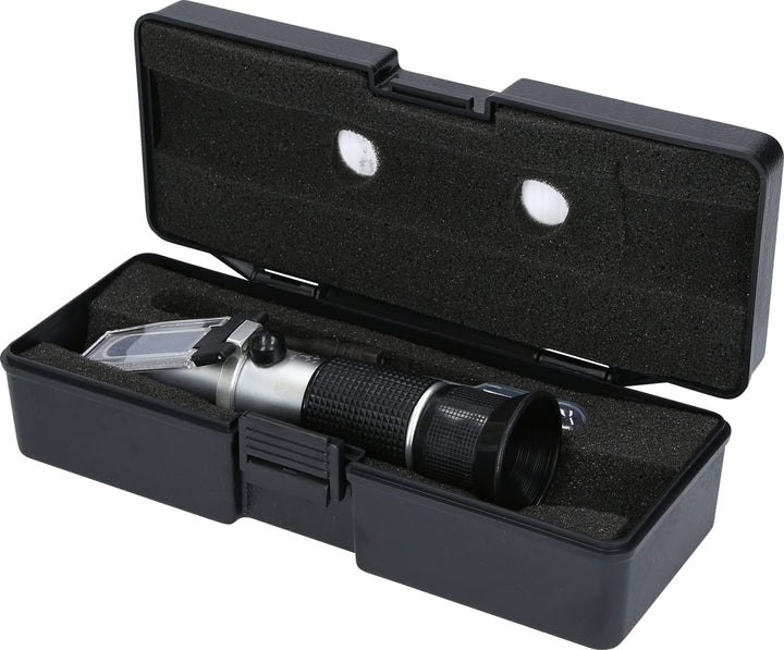 KS Tools 550.1285 Refraktometer - optisches Prüfgerät für Batterieflüssigkeit, Frostschutzmittel und