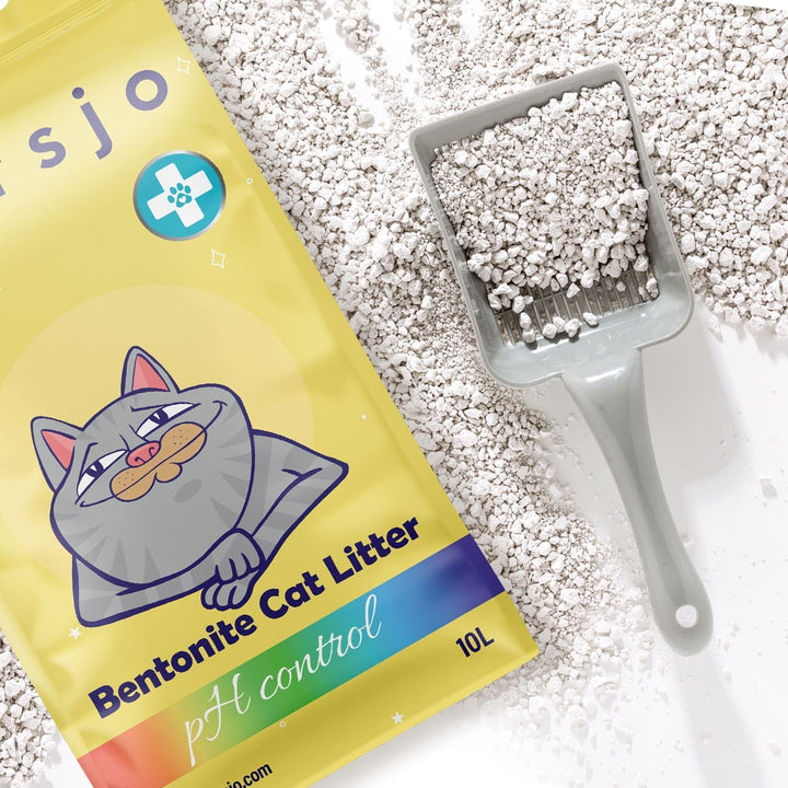 PH Control Bentonitstreu 10L – Natürliche Katzenstreu mit pH-Gesundheitsindikator, Staubfrei, Starke