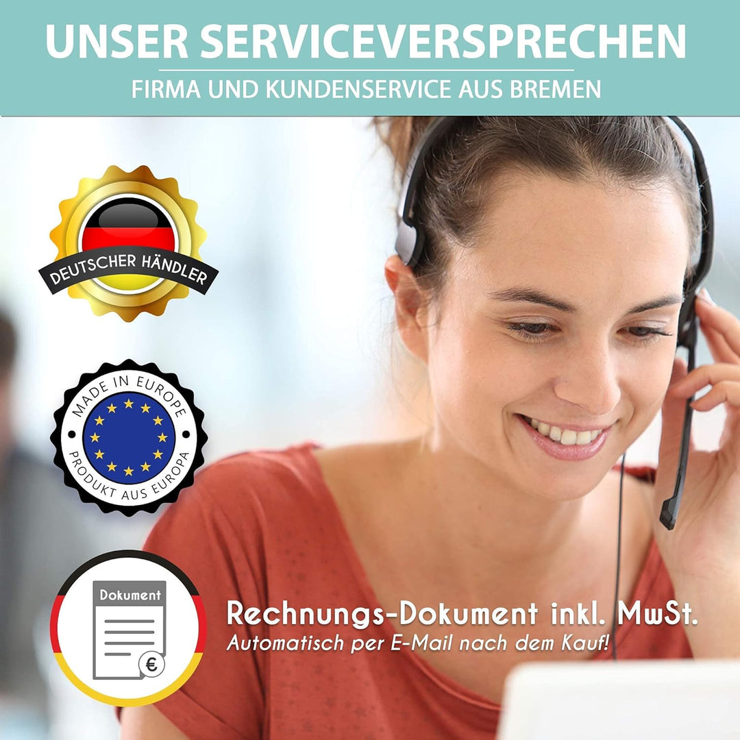 10 Stück Premium Wischmopbezug Ersatzbezug Set Baumwolle für 40 cm Wischmop Klapphalter Made IN Euro