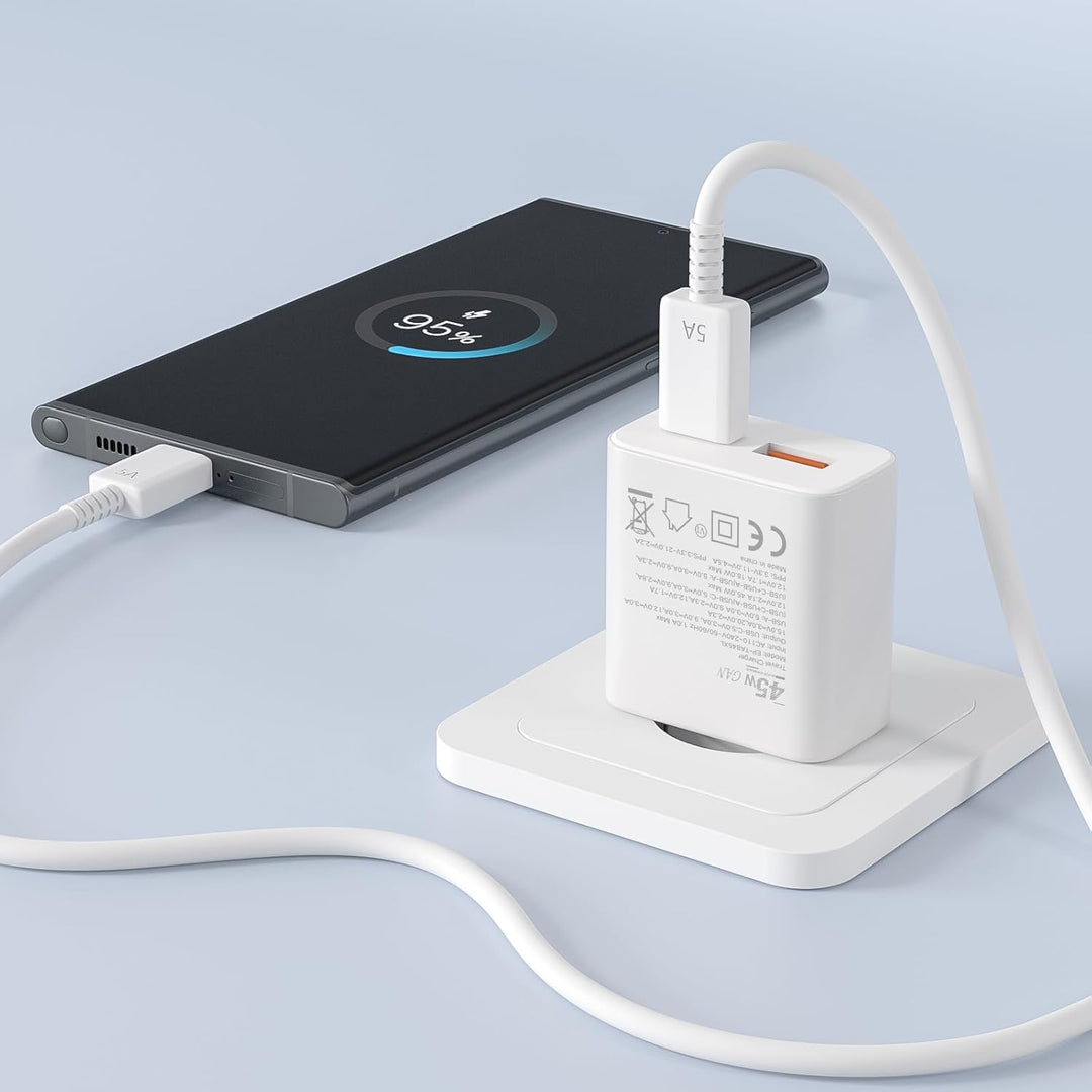 Schnellladegerät Ladeadapter netzteil 45W USB Typ-C 18W USB Typ-A Ladegerät （Weiss 2 Stück） für:iPad