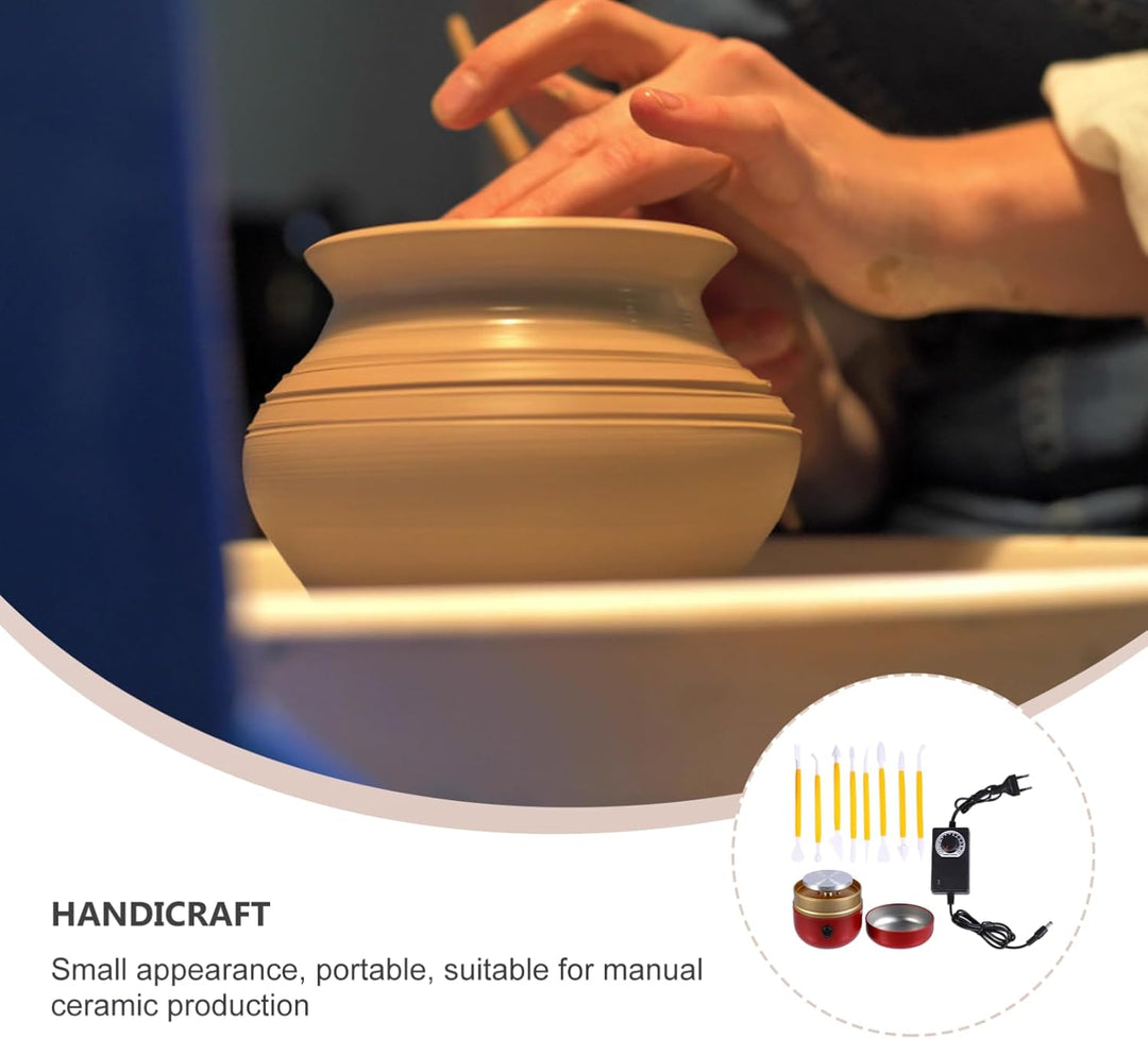 Gatuida Mini Töpferscheibe Elektrisch: Drehscheibe Töpfern Töpferset für Zuhause 8cm Pottery Wheel T