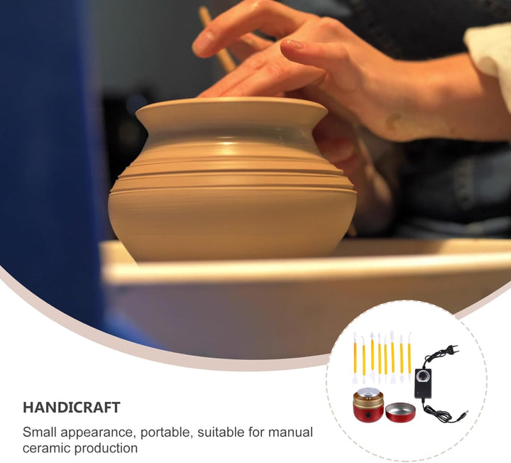 Gatuida Mini Töpferscheibe Elektrisch: Drehscheibe Töpfern Töpferset für Zuhause 8cm Pottery Wheel T