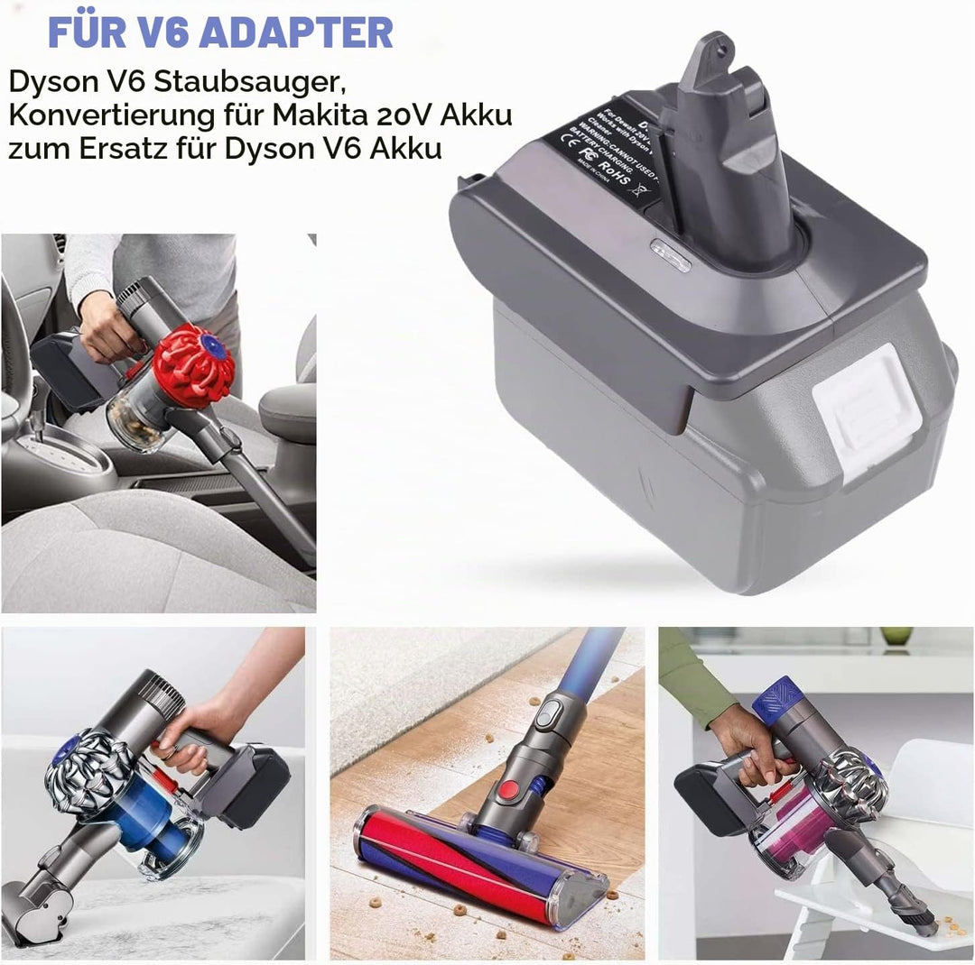 V6 Akku-Adapter für Makita 18V Lithium Akku umgewandelt für Dyson V6 SV04 SV03 DC59 DC58 DC62 SV09 S