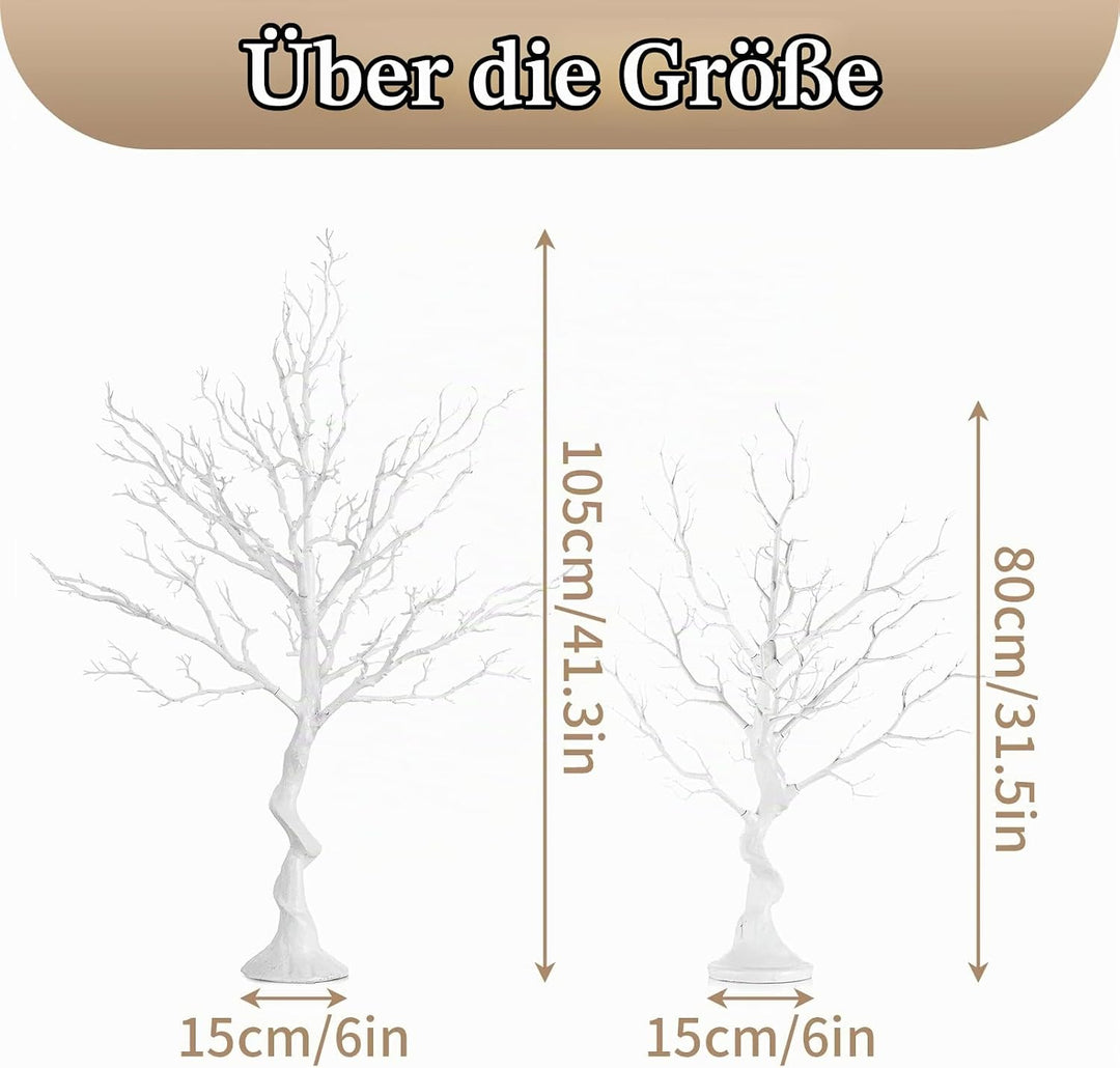 Sziqiqi 105cm Weiss Oster Äste und Zweige Deko Baum Osterbaum Gross Künstliche Bäume Wunschbaum Hoch