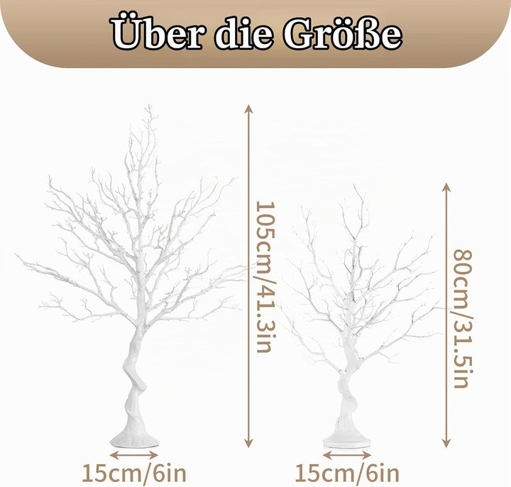Sziqiqi 105cm Weiss Oster Äste und Zweige Deko Baum Osterbaum Gross Künstliche Bäume Wunschbaum Hoch
