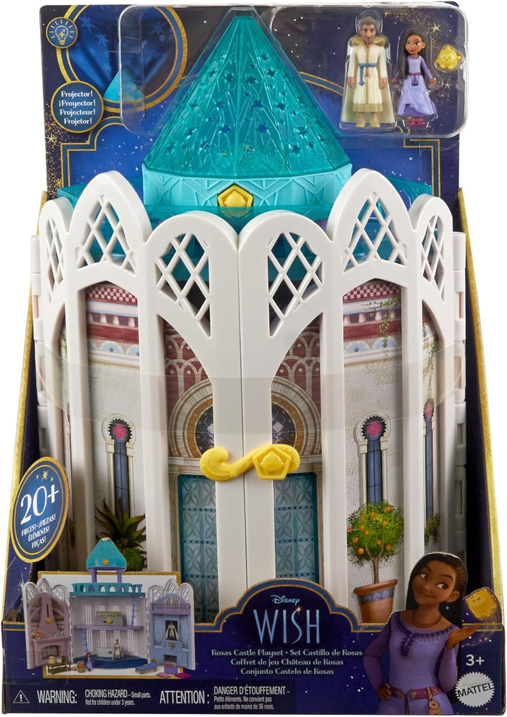 Disneys Wish Rosas Schloss Spielset, Puppenhaus mit 2 beweglichen Minipuppen, Sternenfigur und 20 Zu