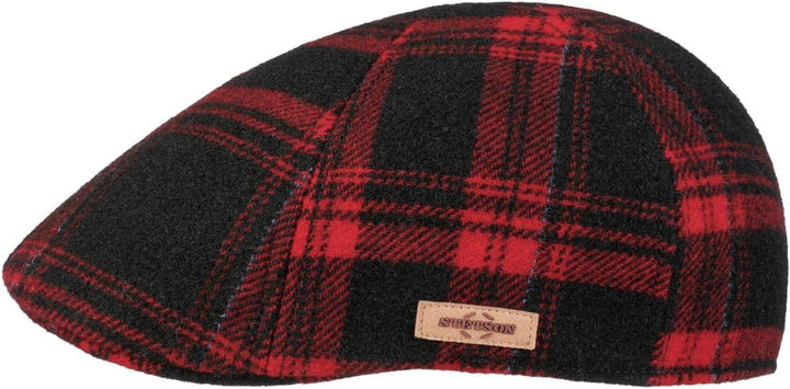 Stetson Texas Shadow Plaid Flatcap Schirmmütze Schiebermütze Wollcap Herren - Made in The EU mit Sch
