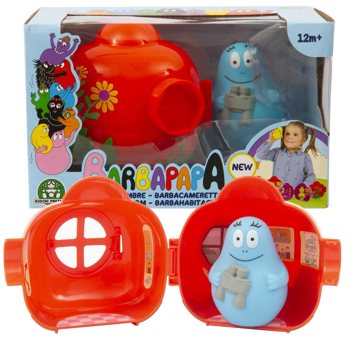 Giochi Preziosi Barbapapa Barpapapa BAP42400 Bart-Haus mit Blumenmalerei, aussen zu öffnende Tür und