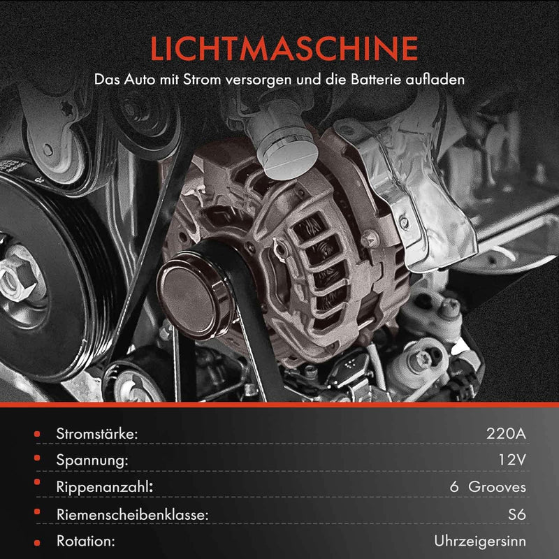 Frankberg Lichtmaschine Kompatibel mit W211 2005-2008 S211 2005-2009 W164 2006-2008 W221 2005-2013 C