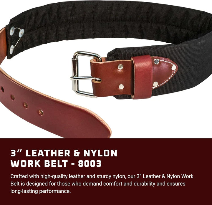 Occidental Leather 3 Zoll Leder & Nylon Werkzeug Gürtel, 8003 SM Small, Small