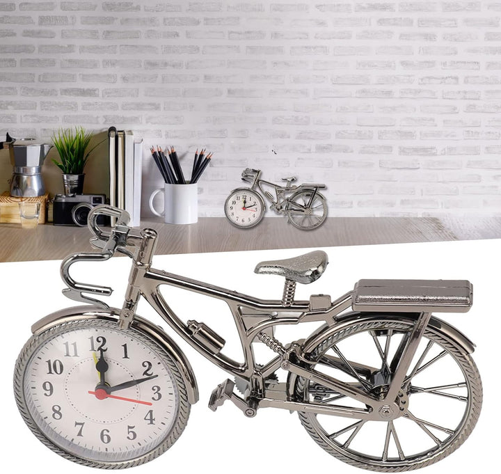 JTLB Fahrrad-Schreibtischuhr – Klassische Vintage Retro altmodische dekorative Metall-Antik-Fahrrad-