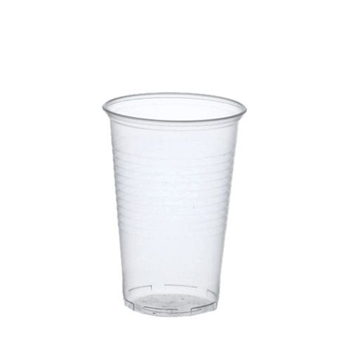 Trinkbecher, PP 0,4 l Ø 9,5 cm 12,2 cm transparent mit Schaumrand. EinwegTrinkbecher, PP. Menge: 160