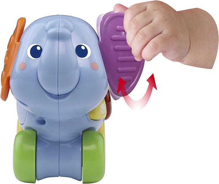Vtech Baby Kleiner Schiebe-Elefant – Interaktives Spielzeug zum Schieben und Spielen – Mit Liedern,