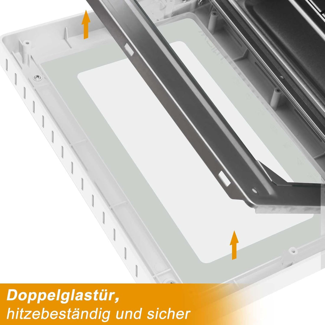WOLTU Minibackofen 12 Liter, 800 Watt Toasterofen | Pizzaofen | Backblech mit Timer Mini Backofen fü