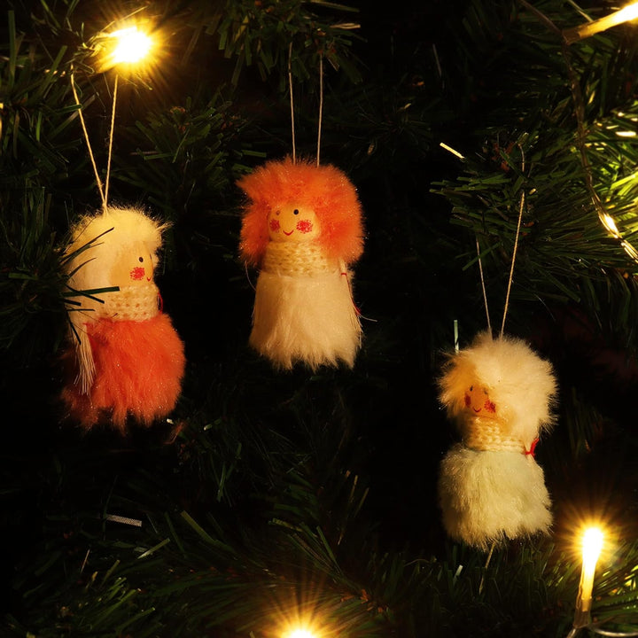 COM-FOUR® 16x Premium Weihnachtsbaum-Anhänger Engel - Christbaumschmuck - Feen-Figuren als Geschenka