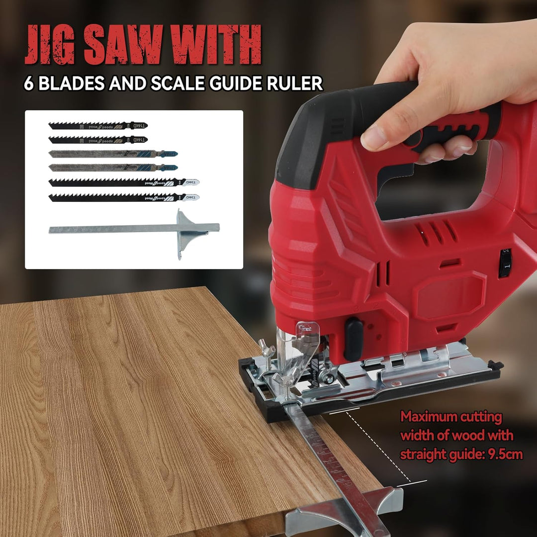 Akku-Stichsäge kompatibel mit Milwaukee 18-V-Akku, bürstenloses Stichsäge-Trennwerkzeug 400 W, 2700