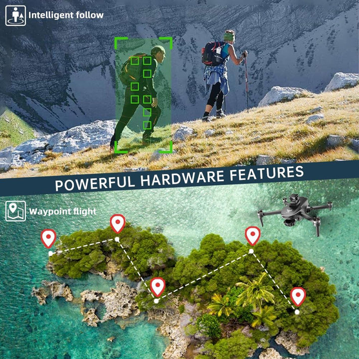 X-Verse ZLL SG109MAX2 Drohne mit Kameras 4K, Bildschirmfernsteuerung, 3 Achsen Gimbal, RC 3KM, 360d°